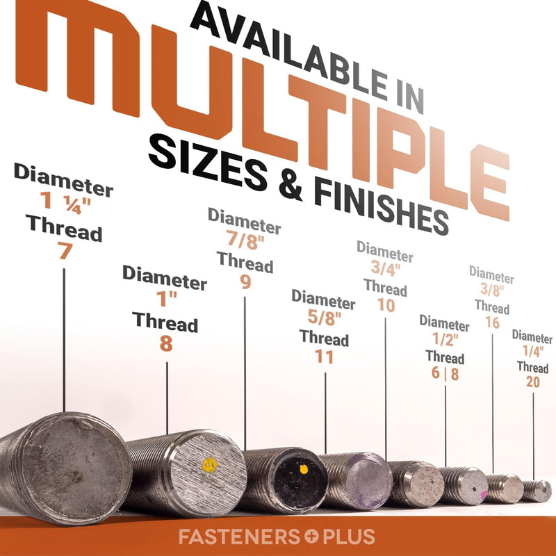 A307 Fully Threaded Rod, 3/8" Diameter, 16 Thread Size, 18" Length, Right Hand Threads Designed for Hanging Fixtures, Sprinklers, Lights - Plain Finish 3/8" -16 x 18" 1