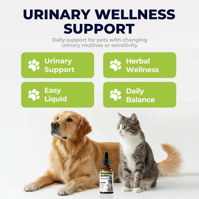 Kidney Stones Dissolver for Dogs & Cats, Urinary Tract Support Liquid Drops, Helps Reduce Crystal Build-Up & Support Healthy Urinary Flow, Bladder & Kidney Support Supplement, 2 fl oz