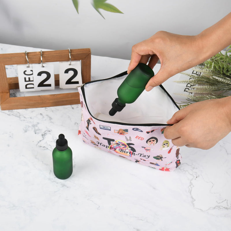 6 Pcs, 2oz Dropper Bottle, Green Glass Eye Dropper Bottle, Tincture Bottles with Dropper, Pretty Finish, Leak-Proof Design, Stronger Suction for All Kinds of Mixed Liquids 2oz-6Pack Green Frosted