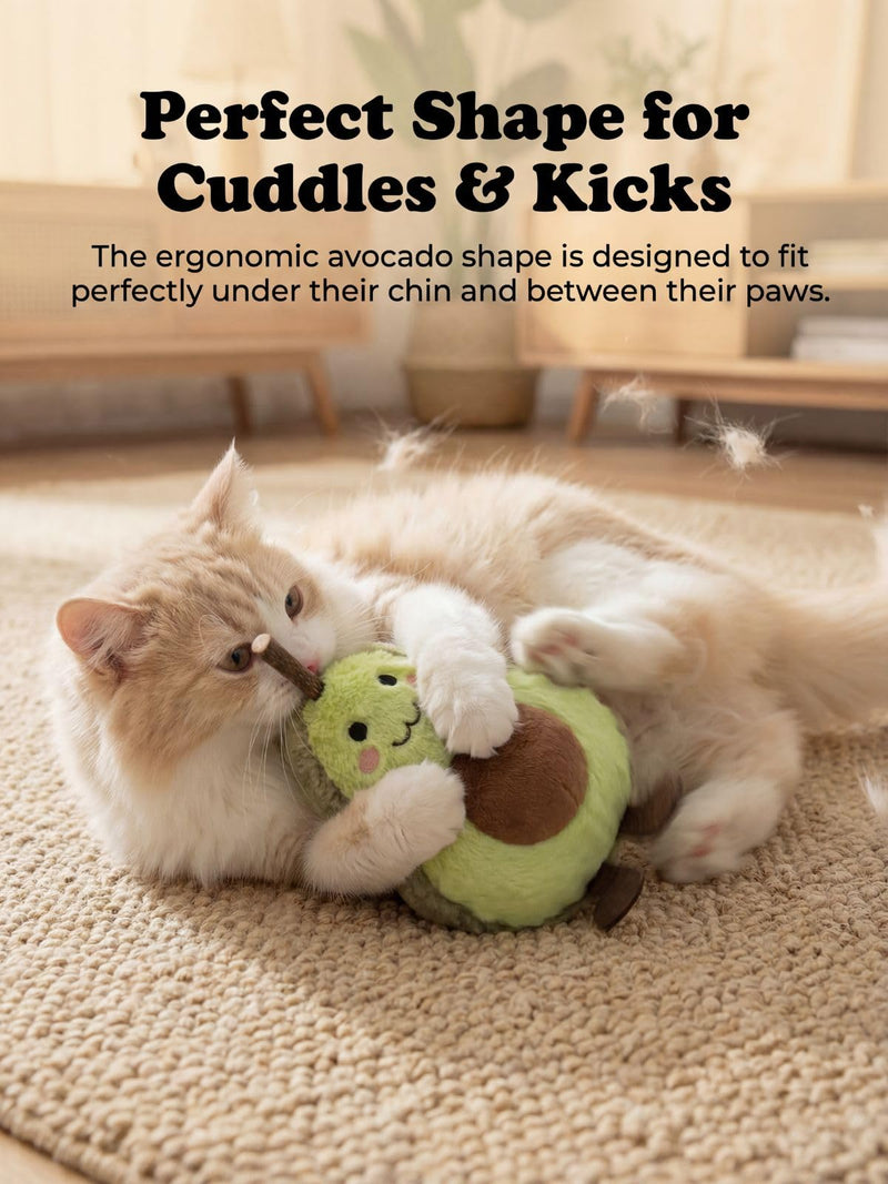 Durable and lnteractive Cat Teething Stick Toys: Chewing Stick, Grinding Teeth Rod, and chewable Cat Doll for Your Pet's Entertainment (Avocado Green) Avocado Green