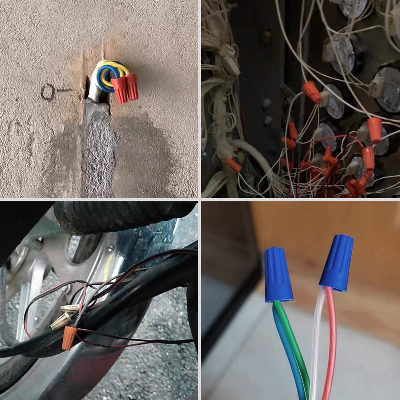 1000 Pcs Electrical Wire Connectors Screw Terminals, Grey Wire Caps Spring Insert Twist Nuts Connection Terminal 24-16 AWG (Gray)
