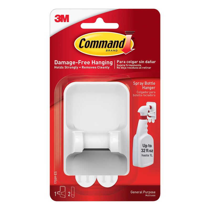 Command Spray Bottle Hanger with 2-Strips, 2-Pack, Organize Damage-Free Modern