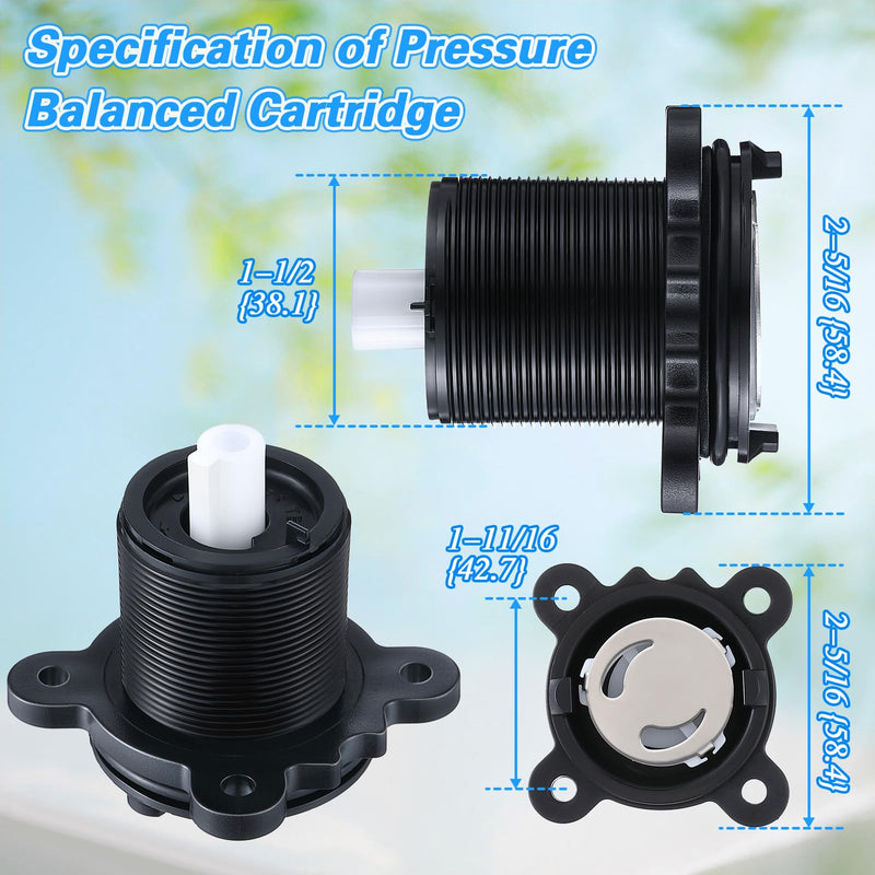 Dreyoo Replacement for 971-2500 Shower Valve Stem Assembly, Compatible with Pfister 0X8/JX8/VB8/JV8 Deep Casting Valves, Shower Valve Cartridge Sub Assembly, Pressure Balance Cartridge Replacement