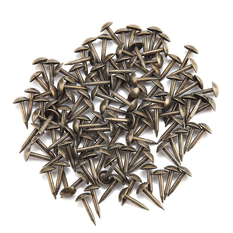 KIMISS Iron Staples for Furniture 100PCS Thicken Nails Fasteners 6x12mm Perfect for Wood Doors and Drum Assembly Heavy Duty Design 6*12MM