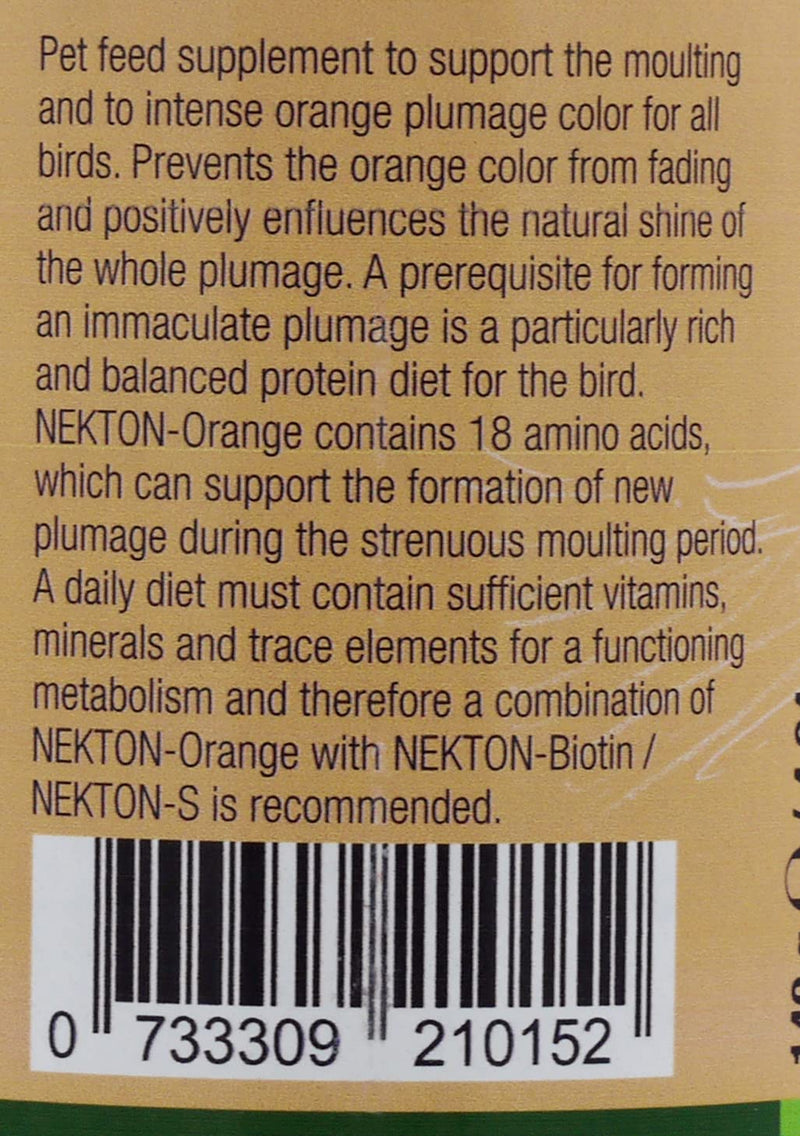 Nekton-Orange to Enhance Orange Color in Birds 140g / 5oz 140gm / 5oz - PawsPlanet Australia
