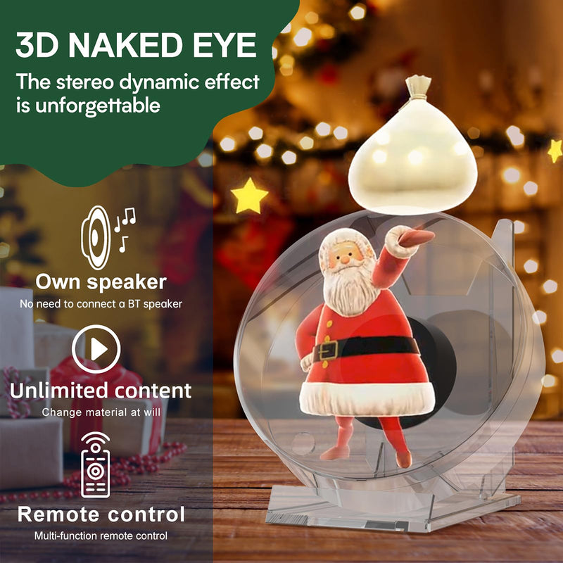 Hologram Fan, 88*88mm 3D Hologram Fan Holographic Projector with 480*480 resolution Design for excellent 3D effects