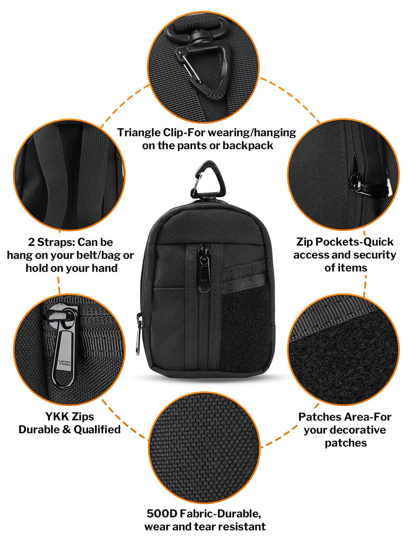 VIPERADE VE35 Small EDC Pouch, Tactical Keychain Pouch, Small EDC Organizer