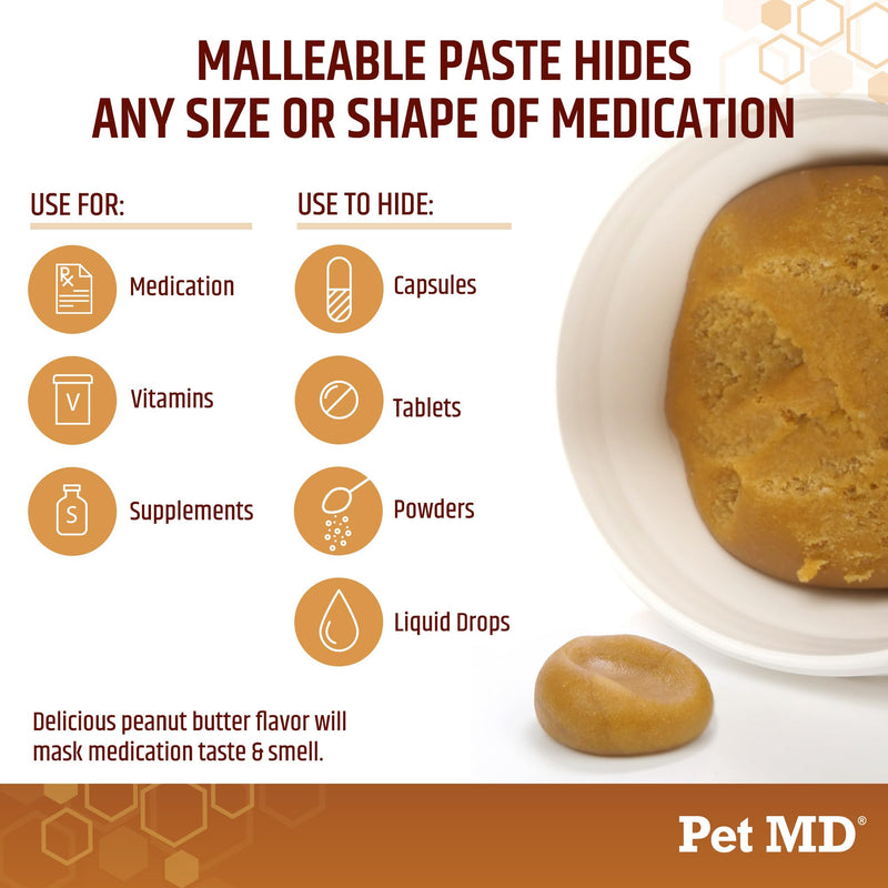 Pet MD Omega 3 Fish Oil Soft Gels & Wrap A Pill Peanut Butter Flavored Pill Paste