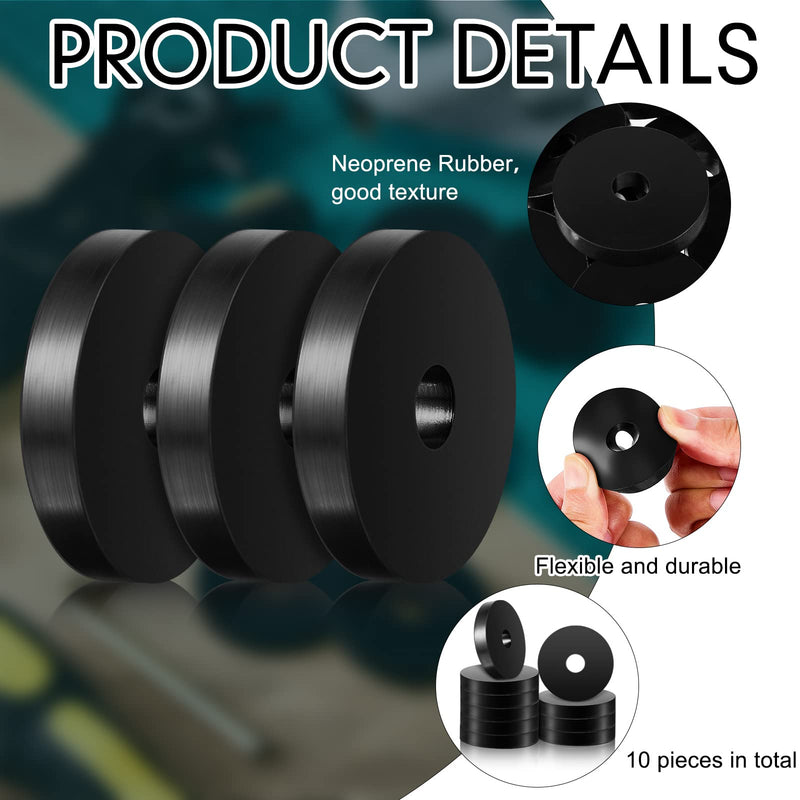 10 Pcs 1 1/2 OD x 3/8 ID x 1/4 Inch Thickness Rubber Spacer Flat Rubber Bushings Neoprene Washers for Screws Bolts Faucet Household Appliances 10 - NewNest Australia