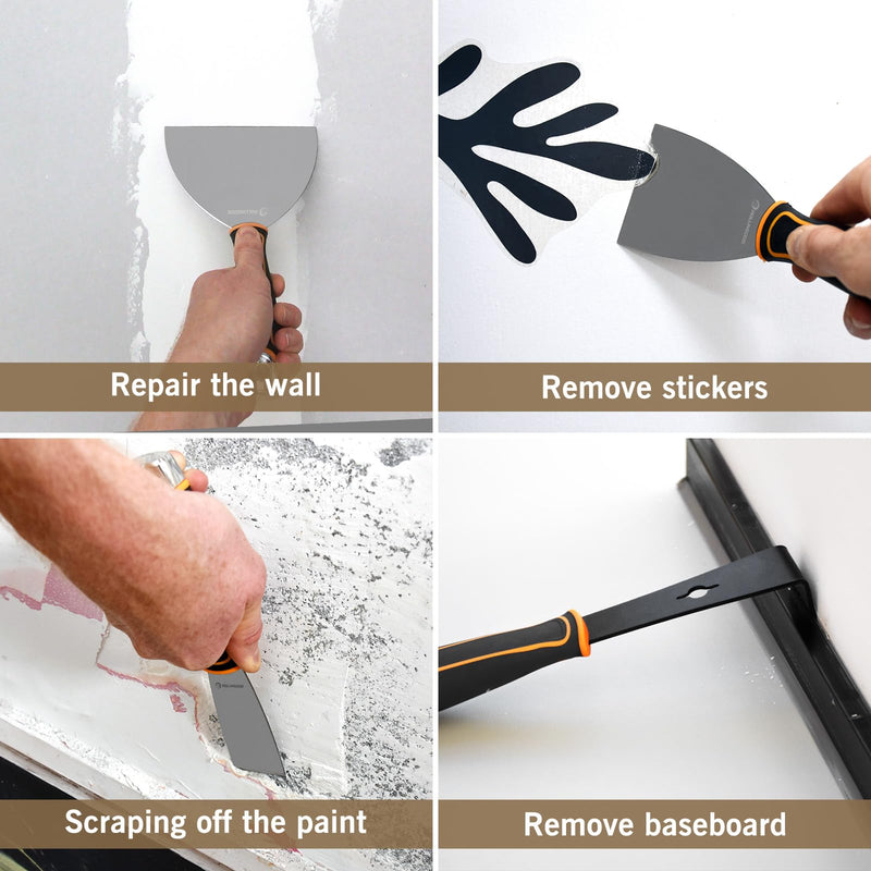 ROLLINGDOG Drywall Repair Knife Set 5 PC Putty Knife Kit