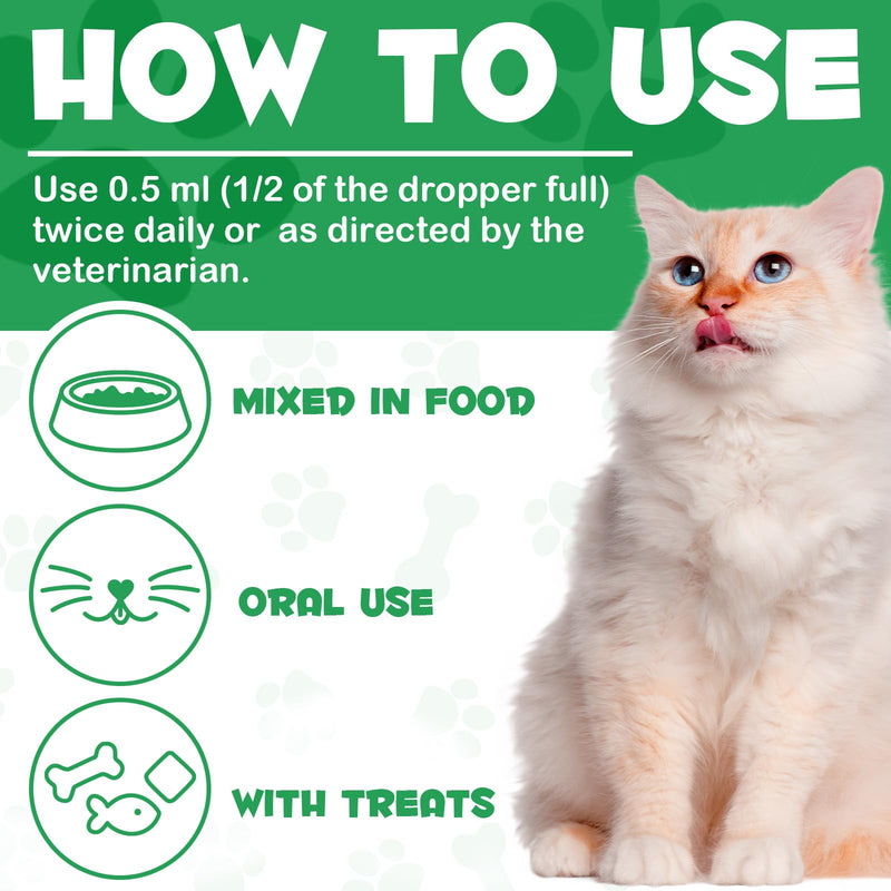 Kidney Support for Cats, Cat Kidney Treatment Support Cat Urinate Regularly, Strengthen Kidney Function,Increase Immunity, Herbal Supplement Supports Healthy Kidney Function- 60ml/2fl.oz 1PCS