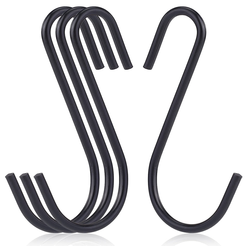 20 Pack 2.4″ Black S Hooks for Hanging Heavy Duty, Jean Hooks for Closet, S Hooks for Hanging Plants & Pots, S Shaped Hooks, S Hooks for Closet, Utensils, Pots & Pans, Clothes, Bags, Towels 20 Pack