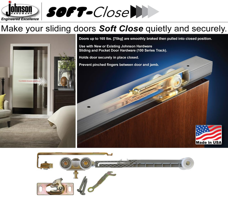 Johnson Hardware 1060 Soft Close Hanger - USA Made, , SOFT CLOSE STANDARD Standard Kit