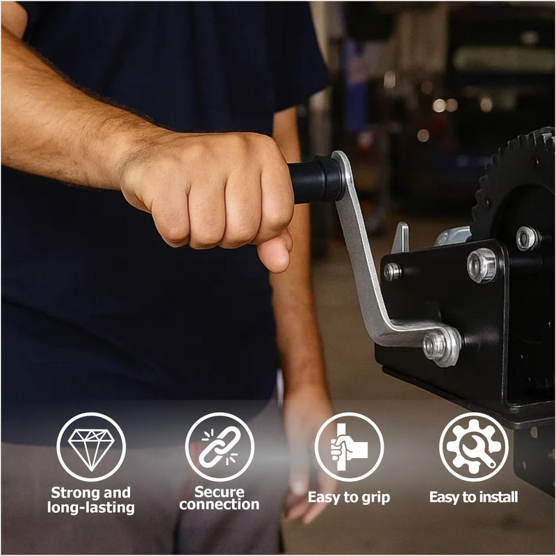 Replacement Winch Handle for Boat Trailer - Crank Handle with Anti-Slip Grip, Durable Marine Sailboat Accessory, 1 Pc (10") 10 Inch