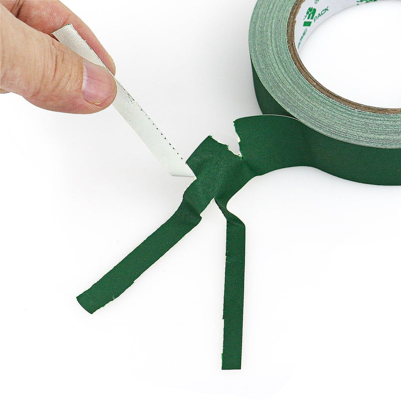 BOMEI PACK Dark Green Gaffer Tape, Matte Non-Reflective, 1inch x 20yds No Residue Hand Tear Self-Adhesive Tape for Labeling, Cable, Stage, Photo Studio, Painters and Duct Repair, 3 Pack 1in*20y (Pack of 3)