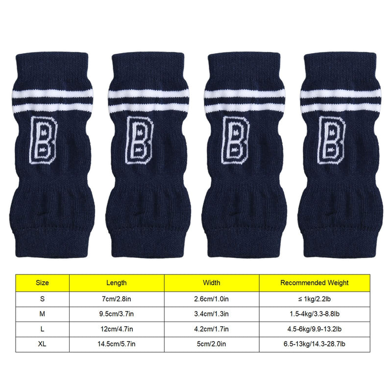 Zerodis 4pcs Pet Dog Elbow Protector, Dog Elbow Knitted Pet Leg Warmers Elastic Pet Leg Hock Protectors Warm Dog Hock Covers Pet Leg Sleeves S