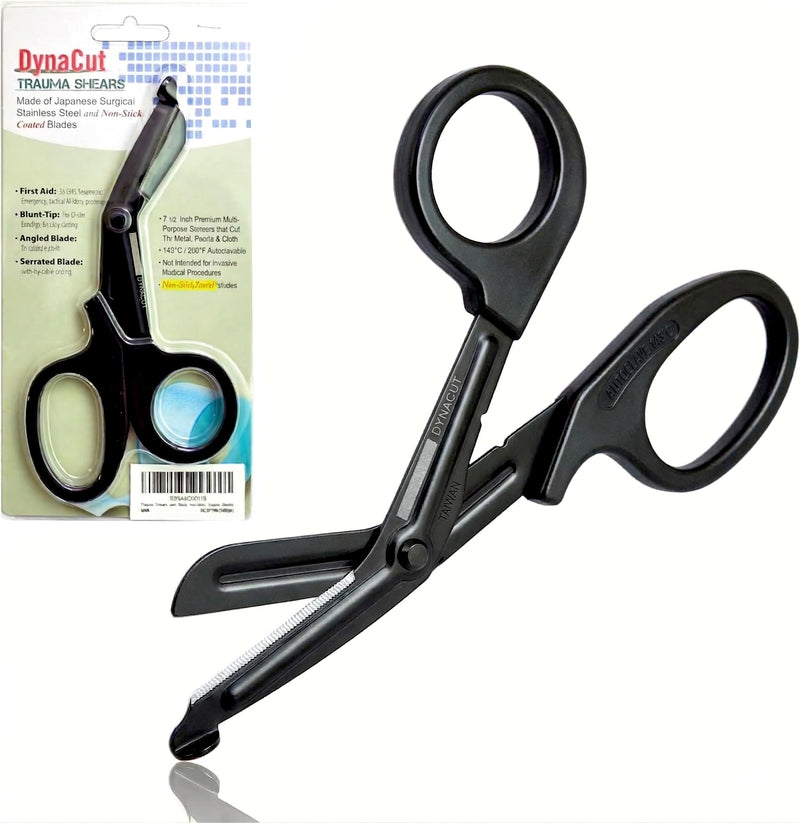 Trauma Shears 7.5" Medical Scissors for EMT, Nurses & First Aid, Kinesiology, Military Tactical, Non-Stick Bandage Scissors with Protective Tip