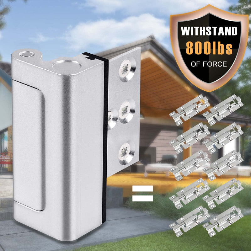 Home Security Door Reinforcement Lock 3Pack, Childproof Safety Door Lock Latch Inside Stopper, Add High Security to Prevent Home Unauthorized Entry, Aluminum Construction Finish 3