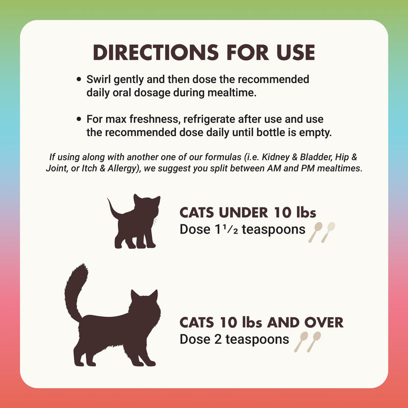 LIQUID-VET Premium 10-in-1 Cat Wellness Multi-Supplement: Glucosamine, Cranberry Extract, Prebiotics, for Cats – Ultimate Feline Joint, Urinary, Skin, Immune, Digestive Formula Specifically for Cats Unflavored 8 Fluid ounce