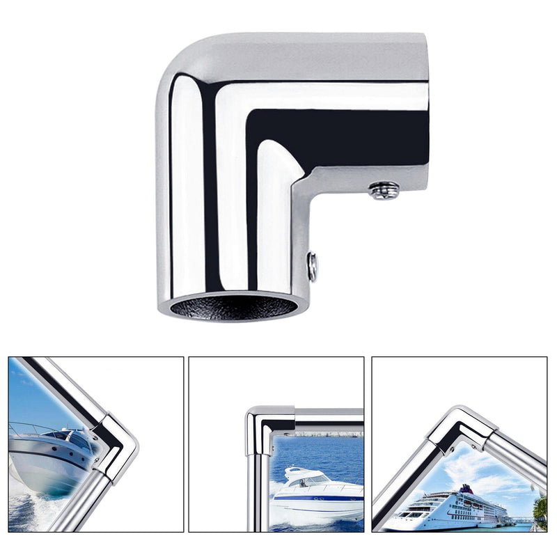 Marine 2-Way Cross Tube Pipe Connector, Heavy Dudy Stainless Steel 316 Boat Hand Rail Fitting Yacht Hand Pipe 90 Degree Elbow 1 Size:25.4mm /1"