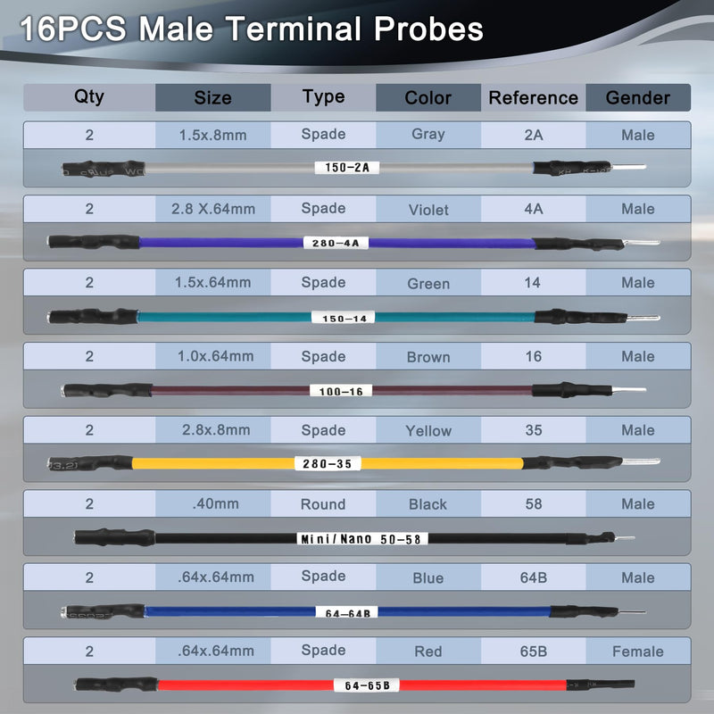 J-35616 TP-300-A Terminal Test Probe Lead Kit Compatible with GM Vehicles Alternative to EL-35616-300-A, 35616 (34PCS)