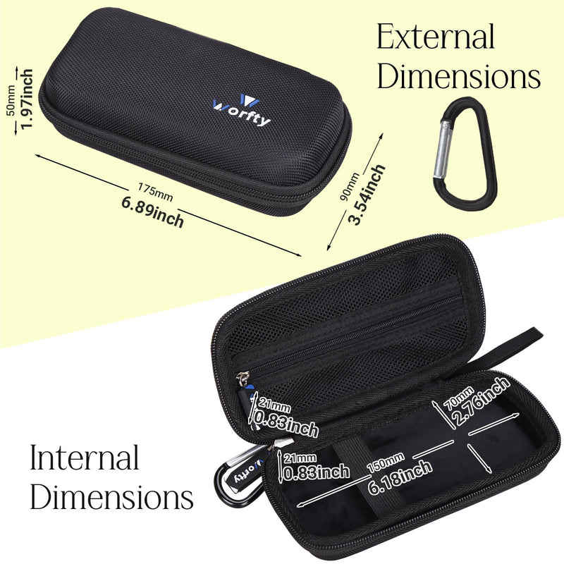 Case for ScopeAround Otoscope with Light Ear Camera Dual View & Accessories, Case Compatible with ScopeAround Otoscope SASA39W - Hard Protective Travel Carrying Storage Organizer Bag (Black) Black