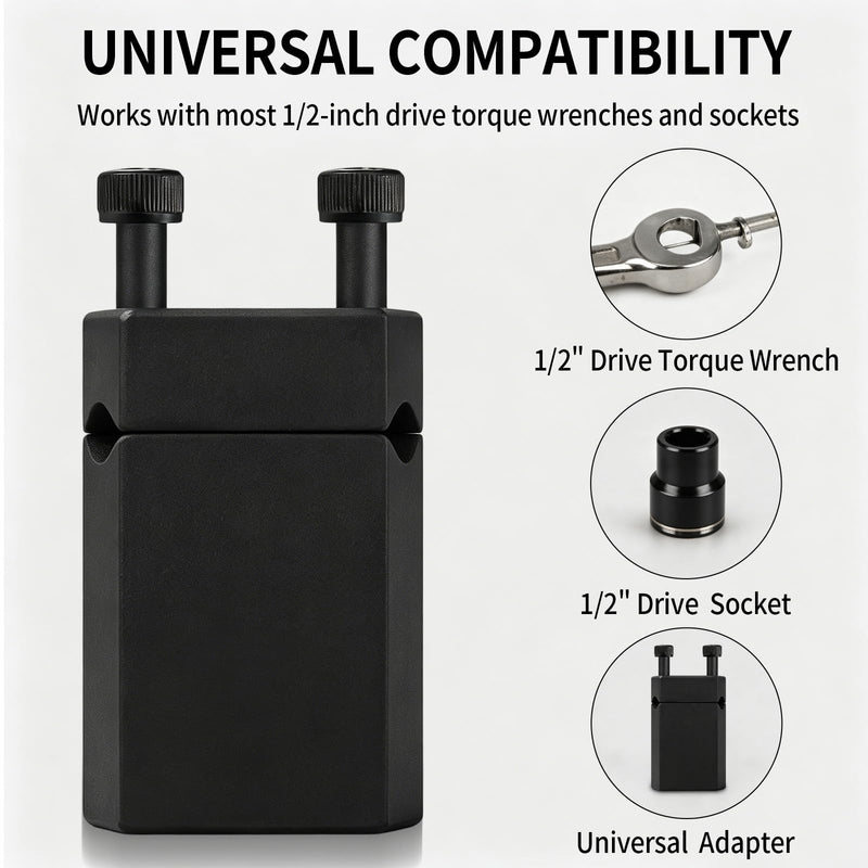 Adjustable Torque Wrench Adapter Tool, Heavy Duty Universal Torque Multiplier with Wide Torque Adjustment Range for Automotive, Motorcycle, Bicycle Repair & Mechanical Maintenance