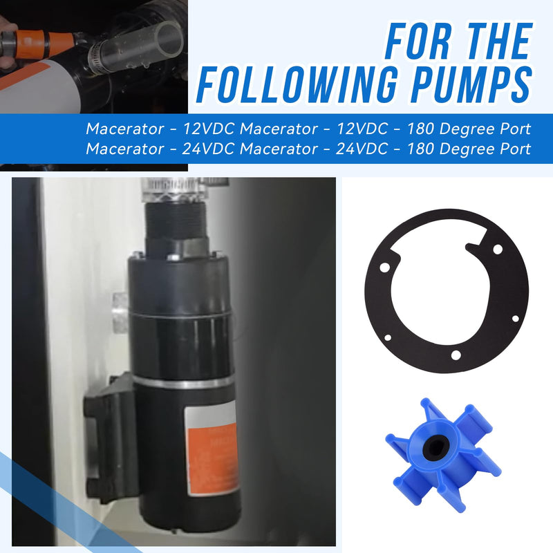 94-571-00 Macerator Impeller & Gasket Kit Compatible with 3200 Series Shurflo Pumps