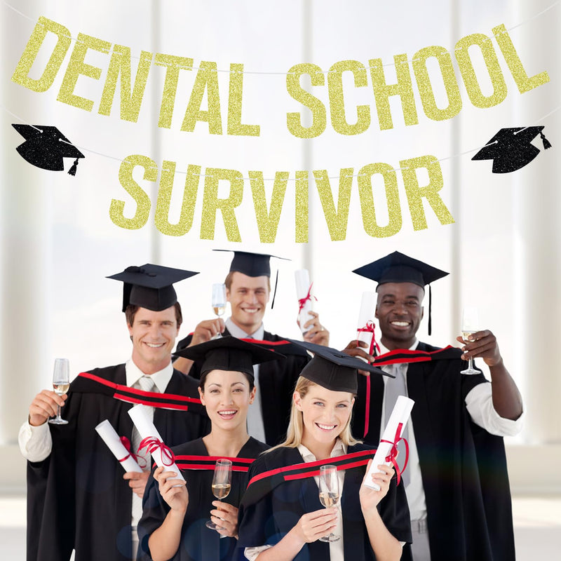 Dental School Survivor Banner, Future Dentist, Congrats RDH, Dental School Graduation Party Decorations