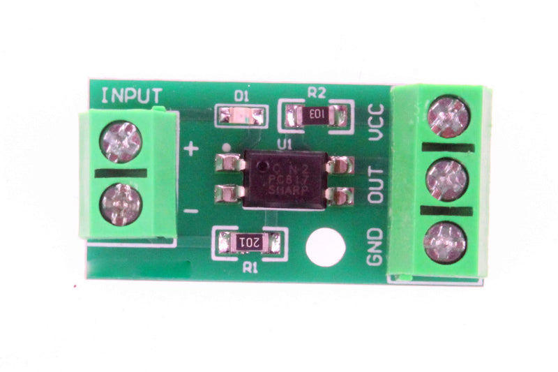 NOYITO 1-Channel PC817 Optocoupler Isolation Module Optoelectronic Isolator Signal Isolation and Anti-Interference 3-5V 12V 24V (Pack of 2) (3-5V)