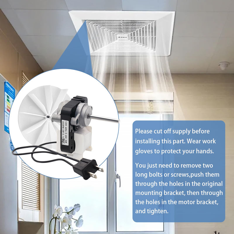Universal Bathroom Vent Exhaust Fan Motor Replacement Electric Motors Kit SM550 for NutoneBroan 50CFM, 120V Replace C01575 65100 EM550 EM750