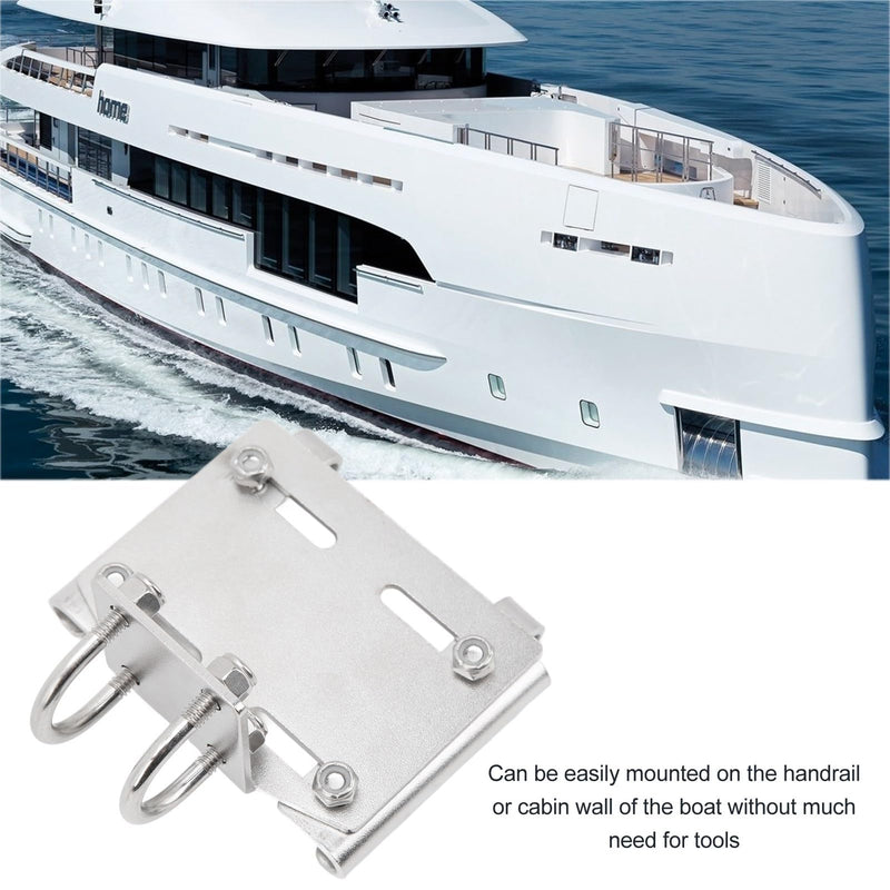Aramox Rail Mount Anchor Bracket, 35lbs Stainless Steel Horizontal Stanchion Rail Mount Anchor Bracket Holder for Boats Yachts Ships (Small 8585SE1) Small 8585SE1