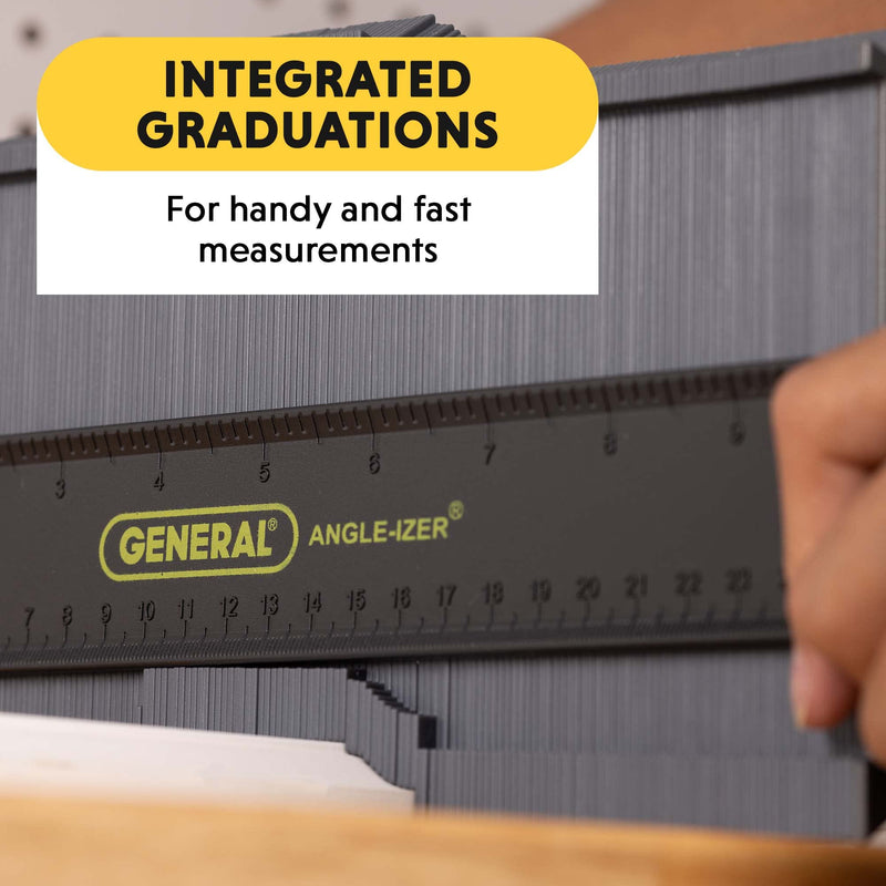 General Tools Locking Contour Gauge #834X with Extra Long Pins, Profile Gauge, Shape Duplicator, 10-Inch (254mm), Precisely Copy Irregular Shapes For Perfect Fit and Easy Cutting 10-Inch with extra long pins, with lock