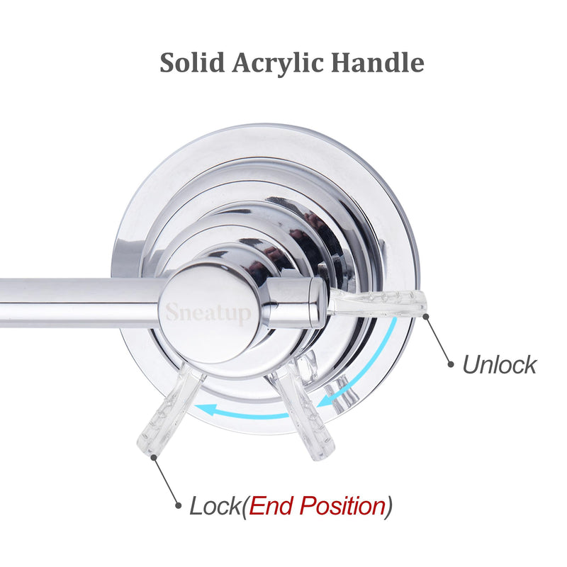 Suction Cup Extendable 17-29" Stainless Steel Towel Bar (Chrome Plating) Chrome Plating
