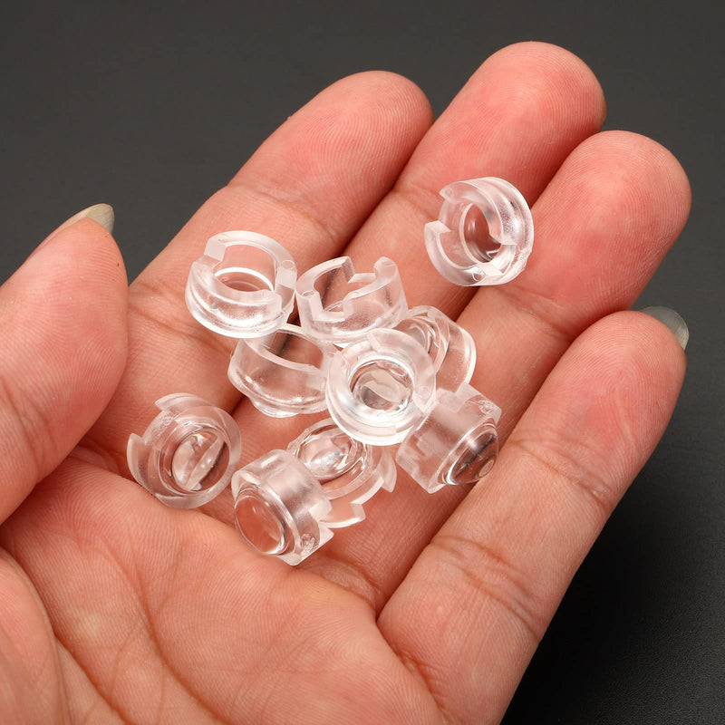 PATIKIL 13mm LED Convex Lens, 20 Pack 15 Degree Beam Angle Acrylic LED Optical Convex Condenser Lens for 1W 3W LED Lamp Beads Infrared Cameras, Transparent Clear