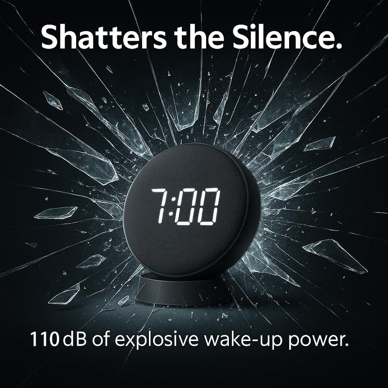 REACHER Loud Alarm Clock for Heavy Sleepers Adults/Kids/Teens, Vibrating Alarm Clock with Bed Shaker for Travel, Wake with a Shake Clocks for Hearing Impaired, Deaf