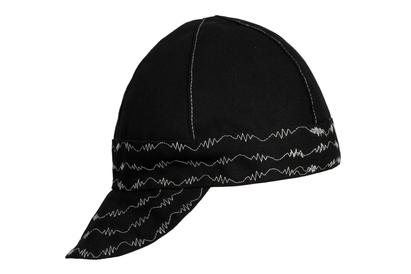 BOCOMAL Welding Cap HRC2 Flame Resistant 10OZ Durable Cotton Canvas Duck 6 Pannel Welder Caps Black(white） 7 5/8