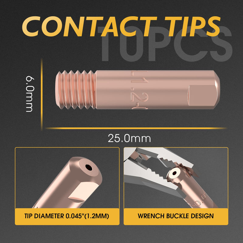 TOOLIOM 24Pcs Spool Gun Consumables Set for LBT150