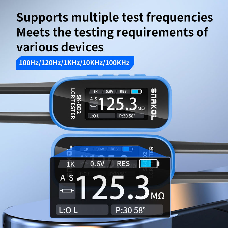 LCR Meter, Digital Multimeter Tweezers, 100KHz SMD Tester, ESR Meter Capacitor Tester with Signal Generator (7 Waveforms), Auto Ranging Electronic Component Meters, Sweep Mode, Measures Z/X/P Professional