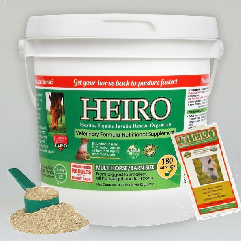 Heiro Healthy Equine Horse Insulin Resistant Rescue Organicals 30, 40, 60, 90 or 180 Day Supply and Free Informational Booklet 30 Day Supply - PawsPlanet Australia