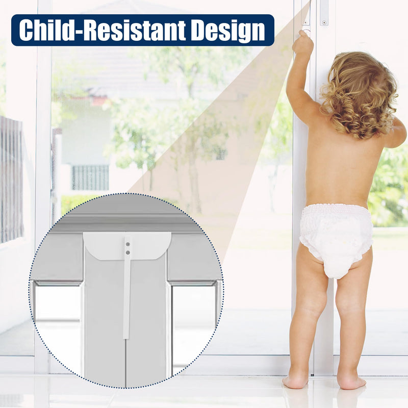 Bifold Door Lock- Metal Double Door Child Safety Locks Keep Toddler, Cats&Dogs Out of Pantry, Closets, Cabinets 1PC