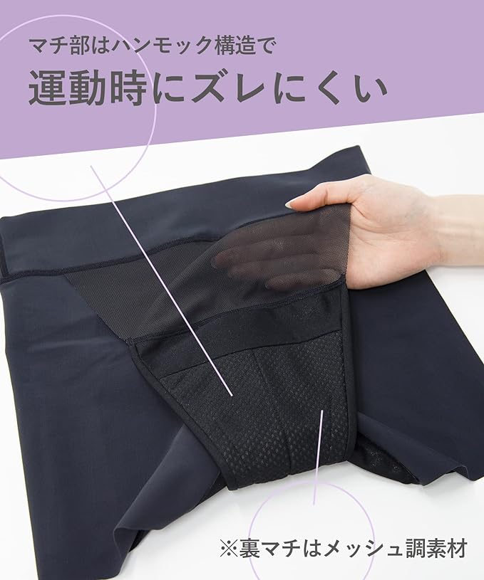 CW-X Wacoal HSY210 Women's 3D Water Absorbent Sanitary Shorts, Supports Movement, Resistant to Swelling, For Sports, Sweat Absorbent, Quick Drying, Body, Sweat Deodorizing (Body, Boy-Length, Half Standard - NewNest Australia