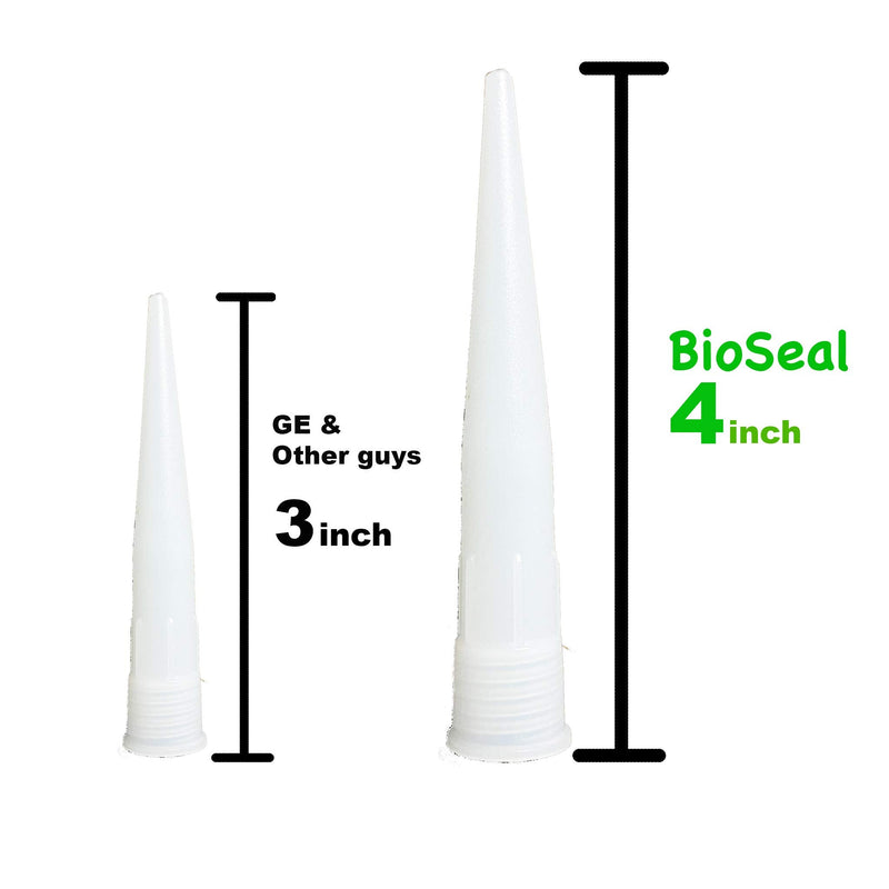 Translucent BioSeal 100% Silicone Sealant Caulk Kitchen and Bath Grade, Waterproof and No Odor No Color Change 10.1 Ounce Cartridge, Clear Translucent 1