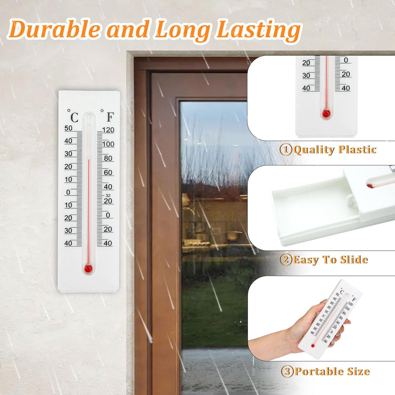 Key Cabinet Outdoor, Key Lock Box, Thermometer Decorative Hide a Keys Lockbox for Outside Waterproof Dexspoeny Secret Hidden Storage Coins, Money and Hold House Spare Keys for Safe Storage 1PCS
