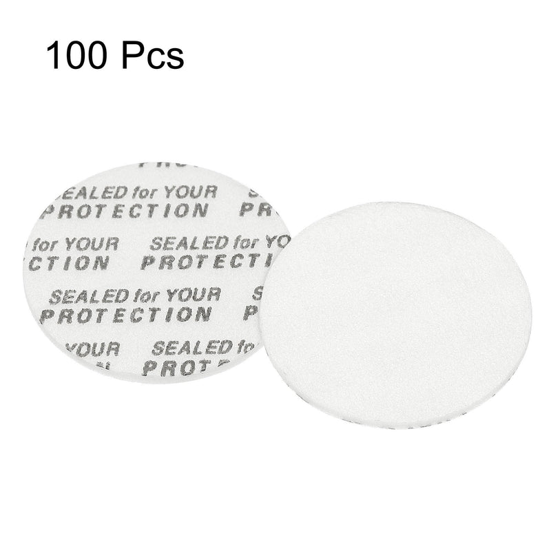 PATIKIL 28mm/1.1" Foam Lid Liner, 100 Pack PS Foam Resistant Tamper Pressure Sensitive Seal for Bottle Cap Liners Seals 28mm/1.1"