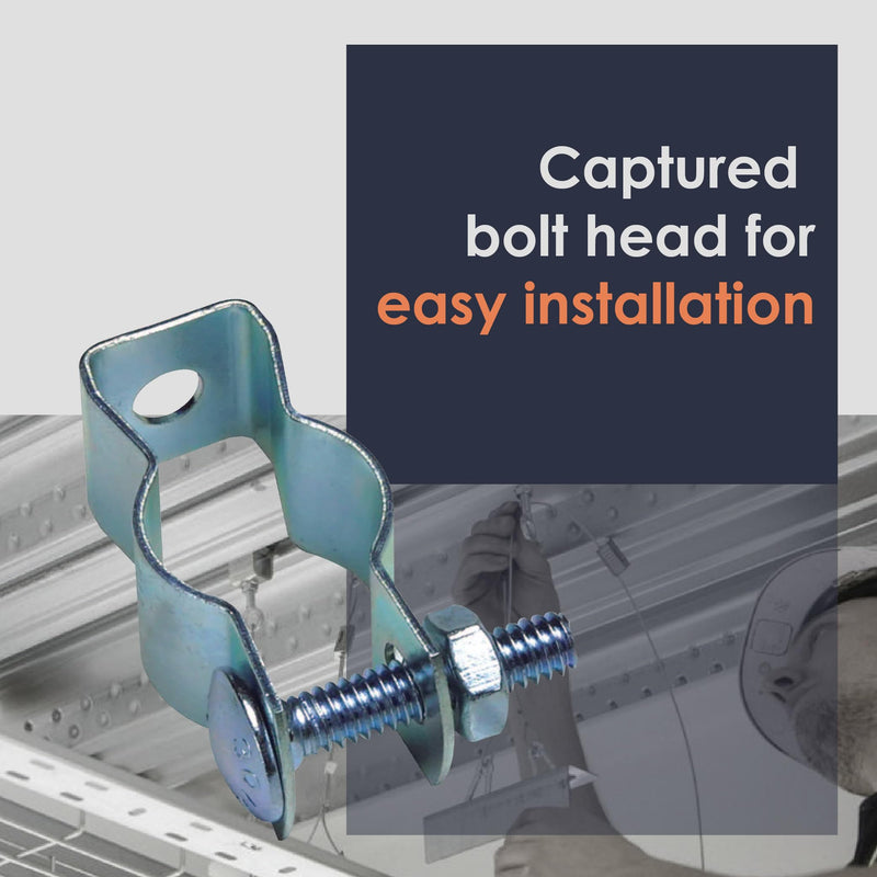 .5-in. Conduit Pipe Hanger 2-Pack CH12-2PK, Metal Pipe Clamp for Secure Fitting, Conduit Hanger with Bolt, Electrical Conduit Fitting for Commercial Application and Home Improvement 1/2"