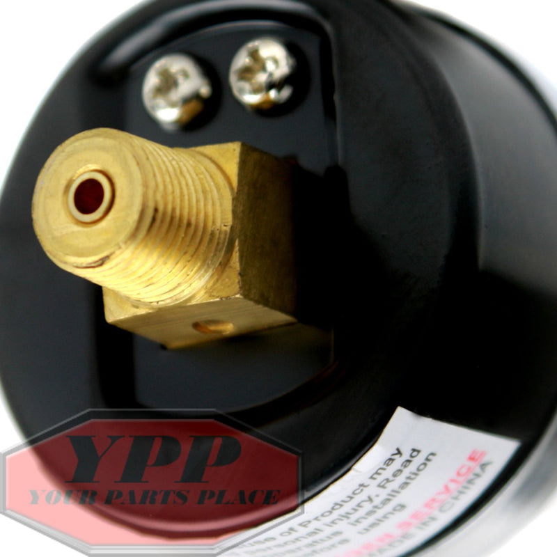 PIC Gauges 102D-158F Center Back Mount Dry Pressure Gauge w/ Black Steel Case, Brass Internals, Chrome Bezel, Plastic Lens, 1.5" Dial, 0/160 psi Range, 1/8" Male NPT 0 - 160 PSI