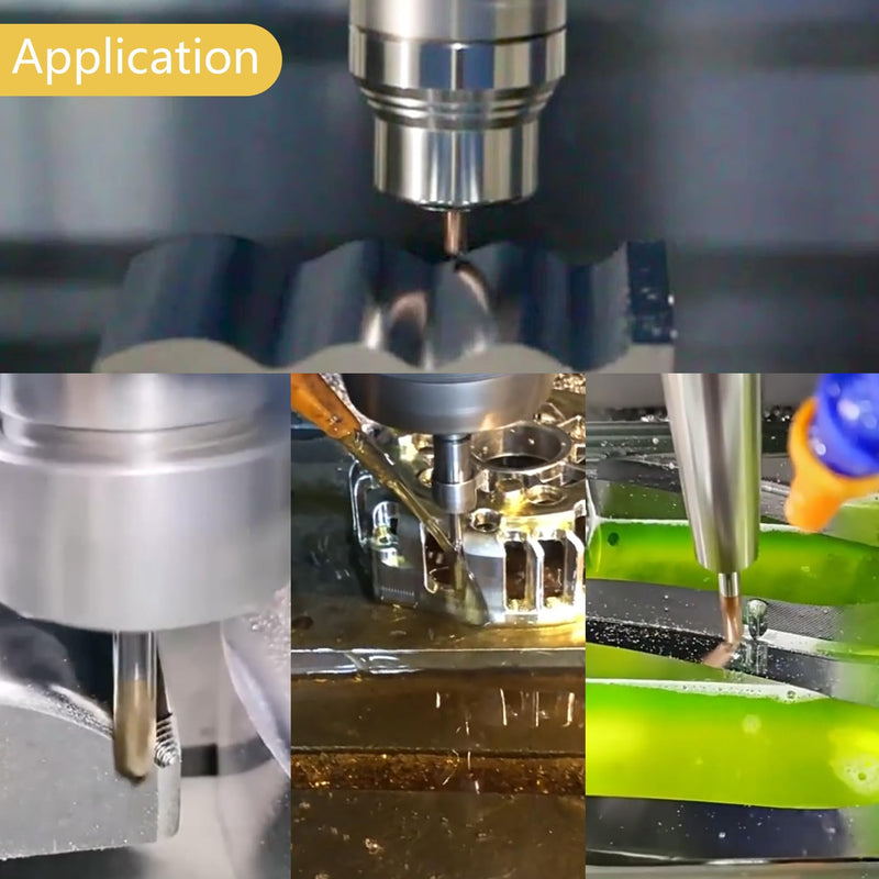 5PCS Ball Nose Carbide End Mill Set HRC55 CNC Cutter Router Bits 2 Flute Spiral Milling Tool Radius 1mm 1.5mm 2mm 3mm 4mm Milling Cutter R1+R1.5+R2+R3+R4mm-HRC55 5