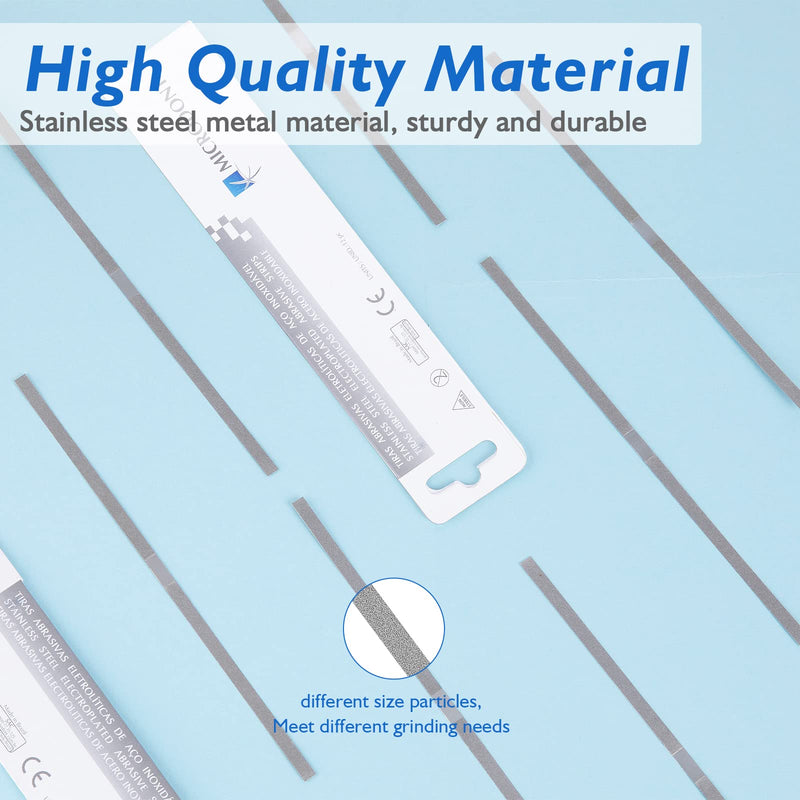 Dental Stainless Steel Polishing Strips - Dental Abrasive Stainless Steel Strips Dental Tooth File 4MM One Side Reusable Dental Care Tools（12pcs）