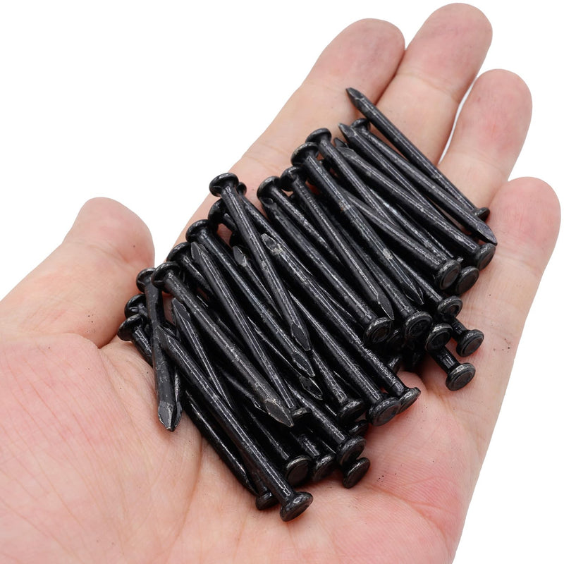 50pcs Hardware Nails 2 inch Length,Carbon Steel Point Tip Wall Cement Masonry Nail,Woodworking Nails,Concrete Nails,Black 50 mm 2 Inch / 50mm